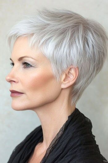 Older Short Hairstyles for Fine Hair Over 60